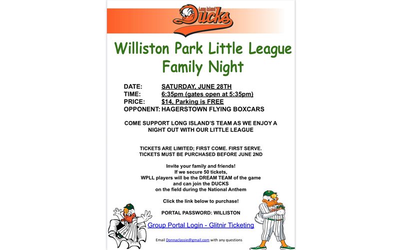 LI Ducks Game Tickets June 28th